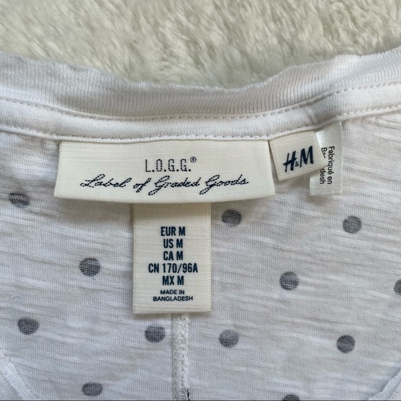 BNWOT Adorable H&M Polka Dot Tee - Picture 3 of 8